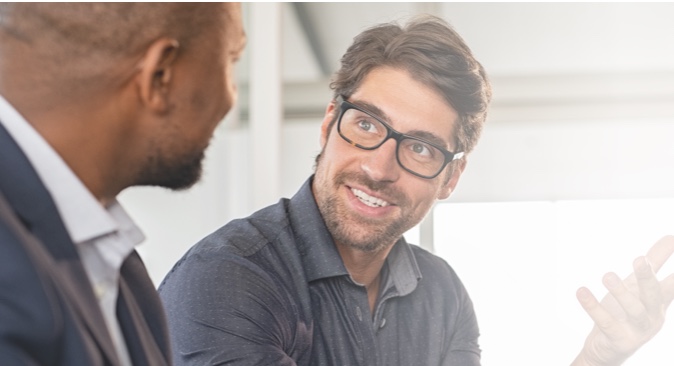 Men talking