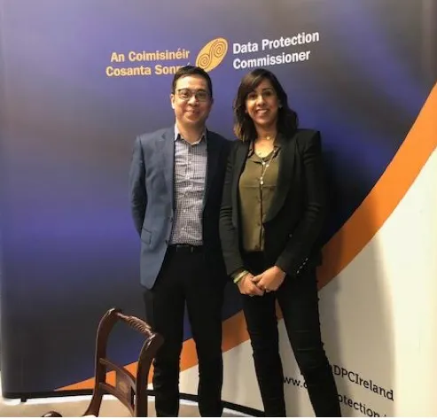 Symantec Privacy and Legal team members Gerard Chan and Sunny Athwal meet with the Irish Data Protection Commissioner’s (DPC) office, Symantec’s European regulator.
