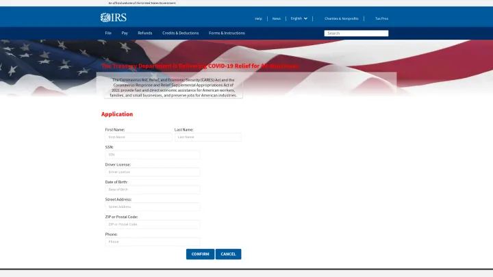 Fig. 4 IRS phishing page