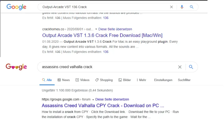 Figure 1: Hitting top search engine results