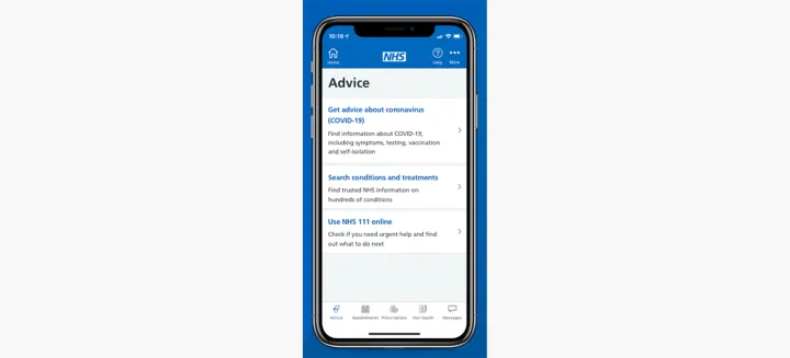 Figure 6: The NHS COVID-19 app