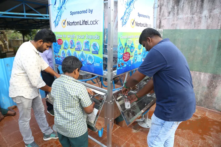 People using the AquaTower