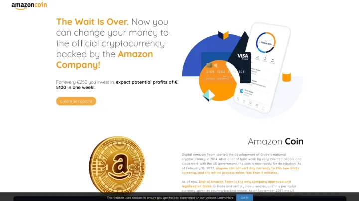 Example of Amazon phishing.