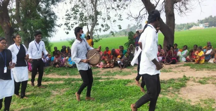 Save the Children performed a street play on Cyber Safety for children in rural communities